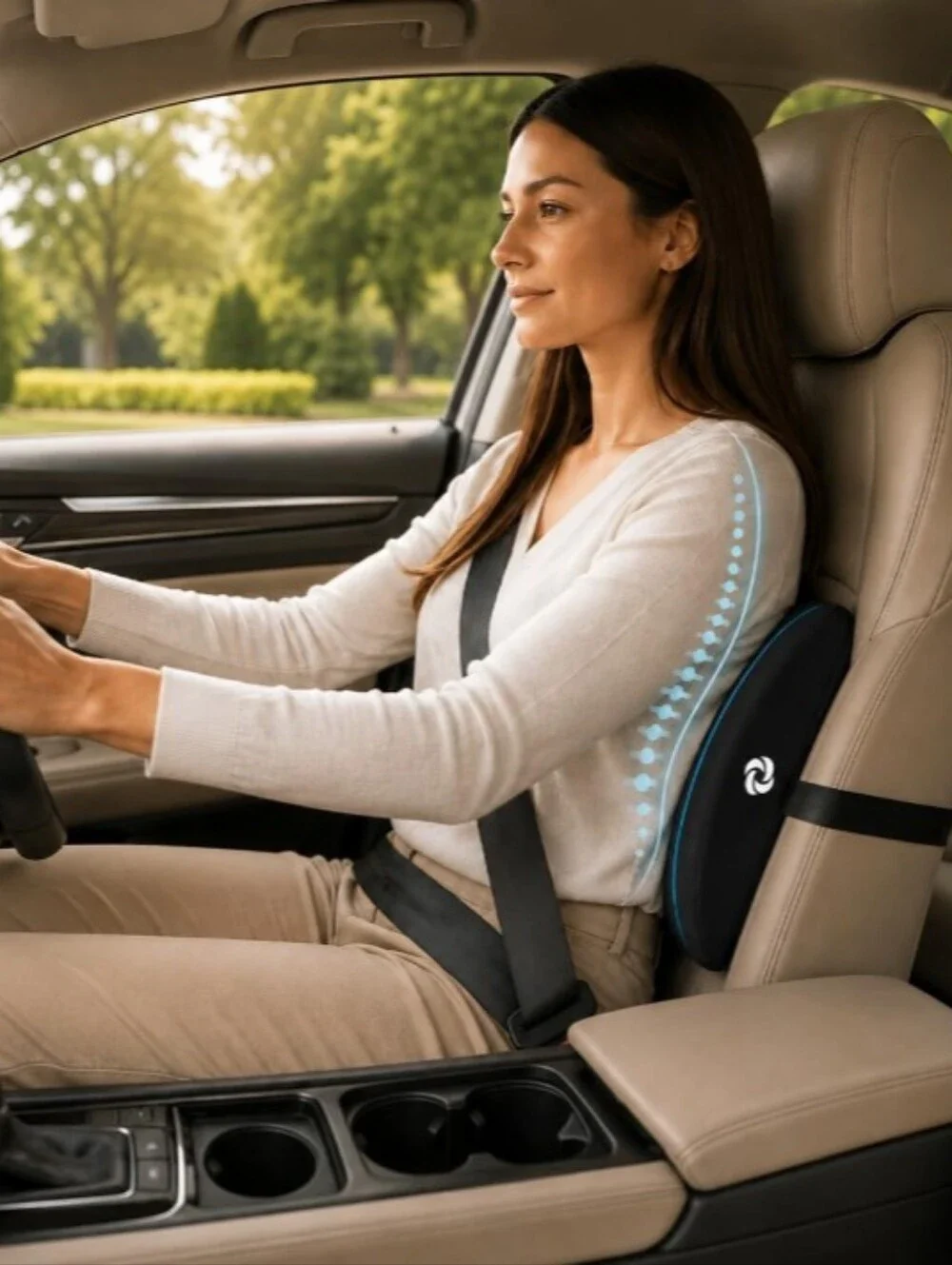 Samsonite Lumbar Support Pillow for Office Chair and Car Seat